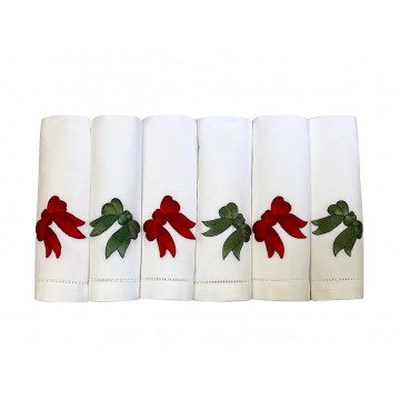 SET6 TABLE NAPKINS BOW mix