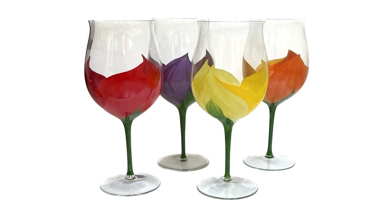 Cocktail tulip glasses
